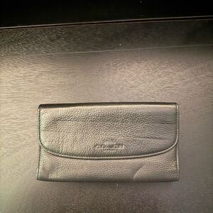 Coach Black Leather Clutch